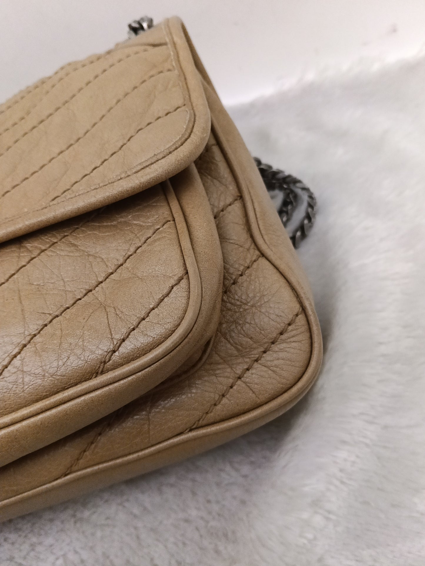 YsL Niki Medium Calfskin Dark Beige RHW 2020
