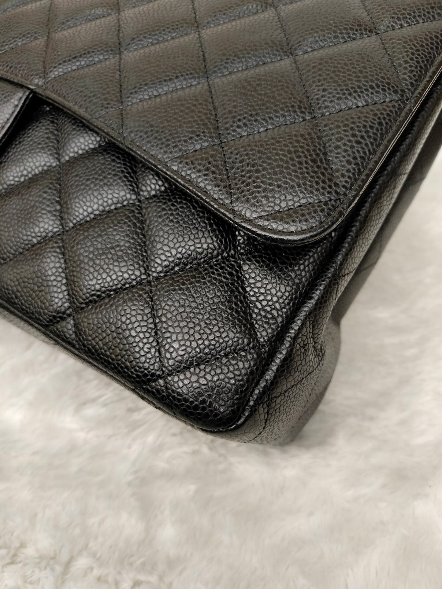 Chanel Maxi Caviar Black SHW SF #13
