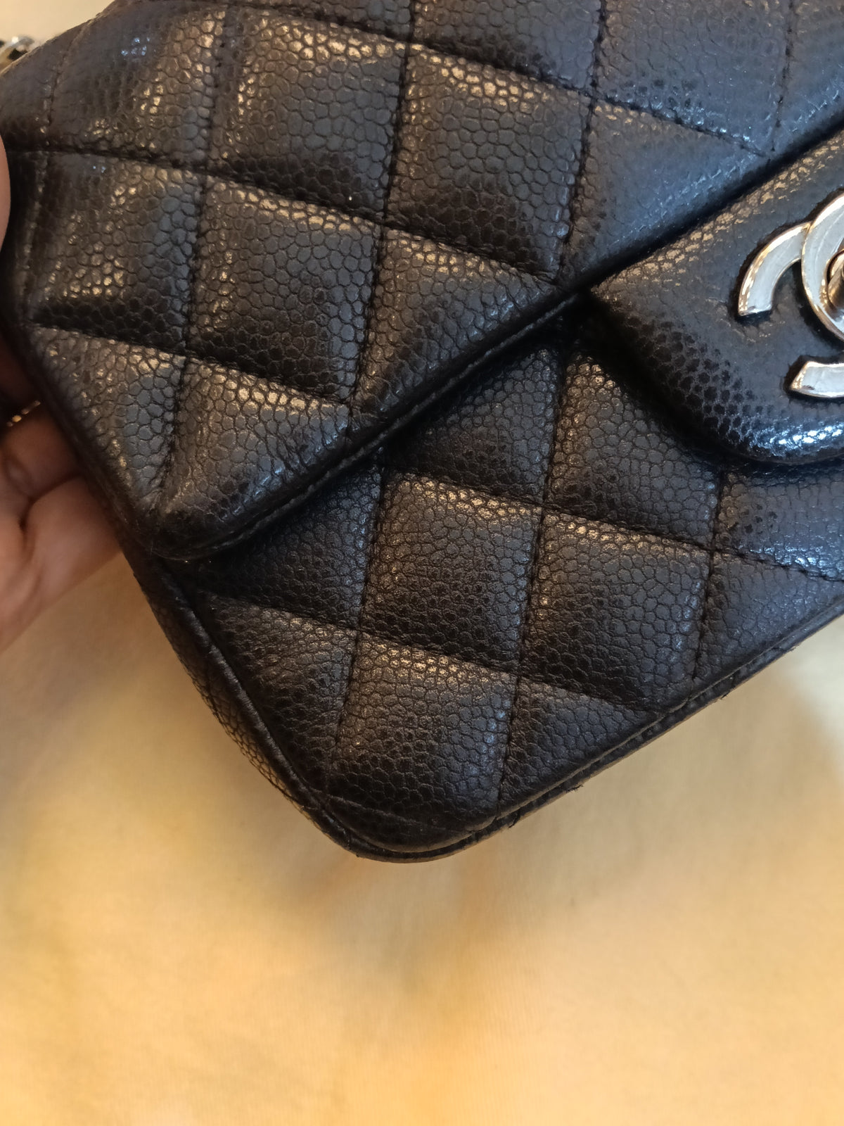 Chanel Mini Rectangular Caviar Black SHW SF #20