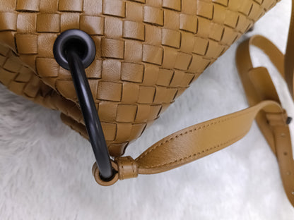 Bottega Veneta Nappa Intrecciato Flap Crossbody Camel RHW