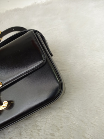 Celine Triomphe Shoulder Calfskin Black GHW 2022