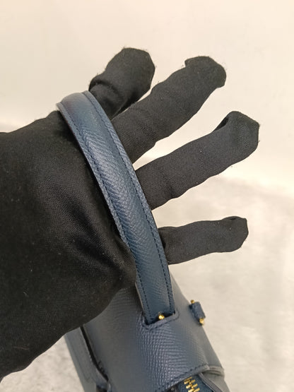 Celine Nano Belt Grained Abyss Blue GHW 2018