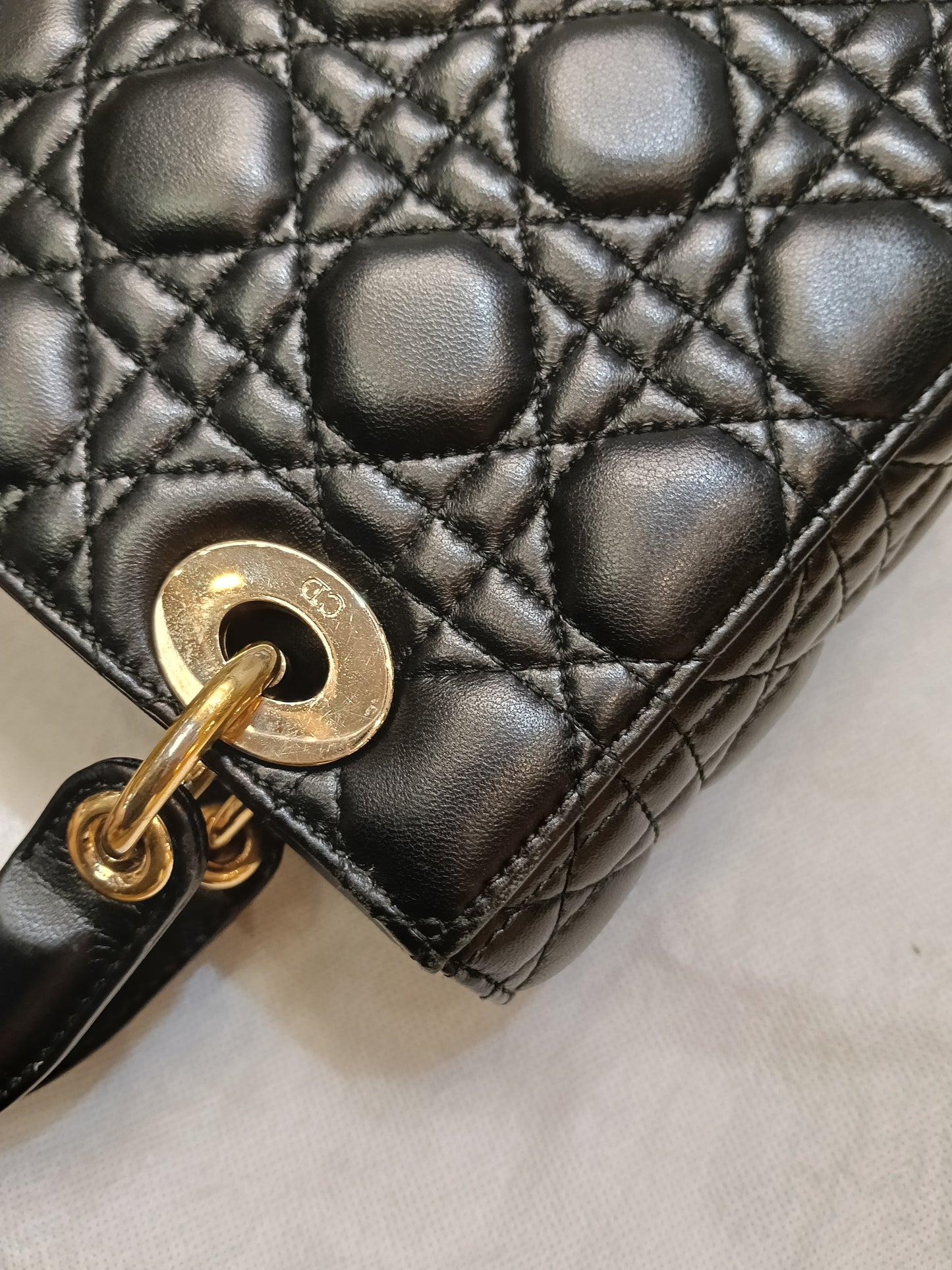 Lady Dior Small Lamb Black GHW 2018