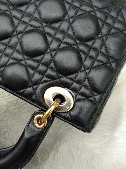 Lady Dior Small Lamb Black GHW 2018