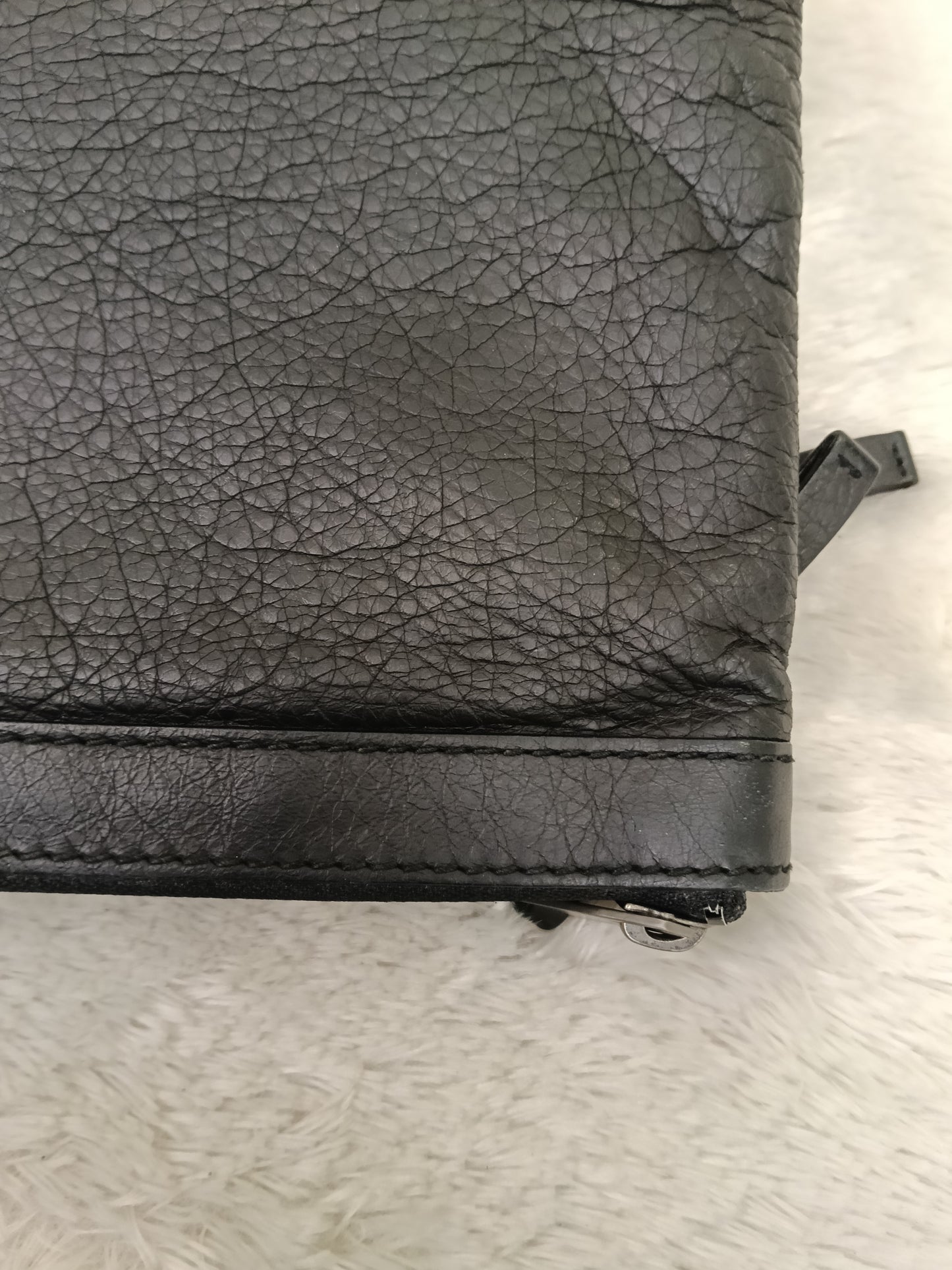 Balenciaga Clip Large Porte Documents Clutch Black SHW 2016