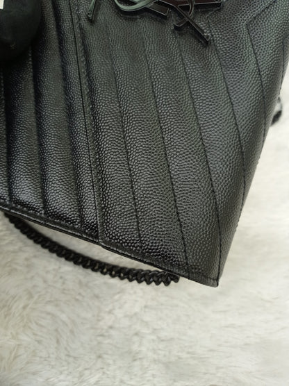YsL WOC 22 Monogramme Chevron Grained All Black 2022