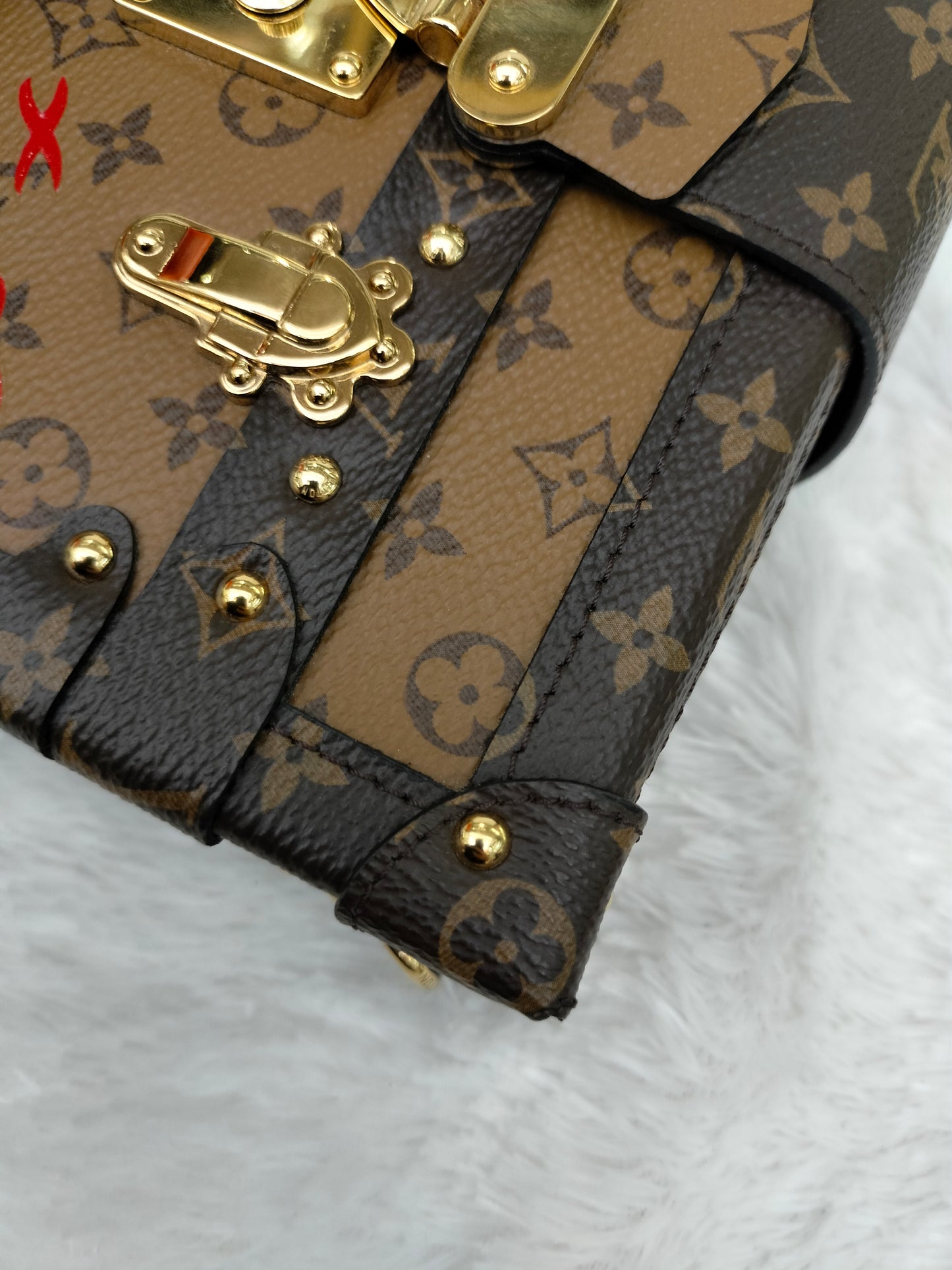 LV Petite Malle Trunk Monogram Reverse 2017