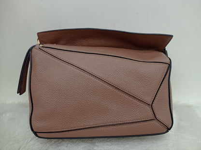 Loewe Puzzle Small Grained Dark Blush GHW 2021