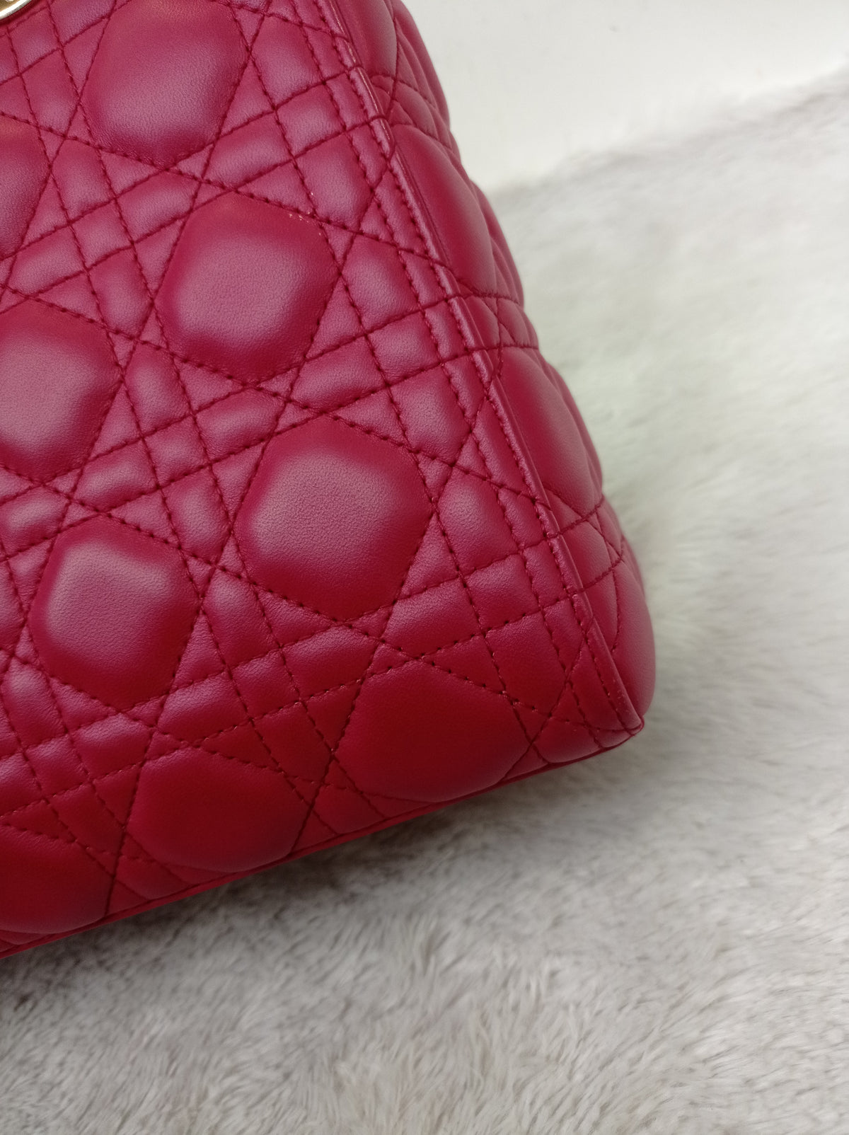 Lady Dior Medium Lamb Burgundy GHW 2020