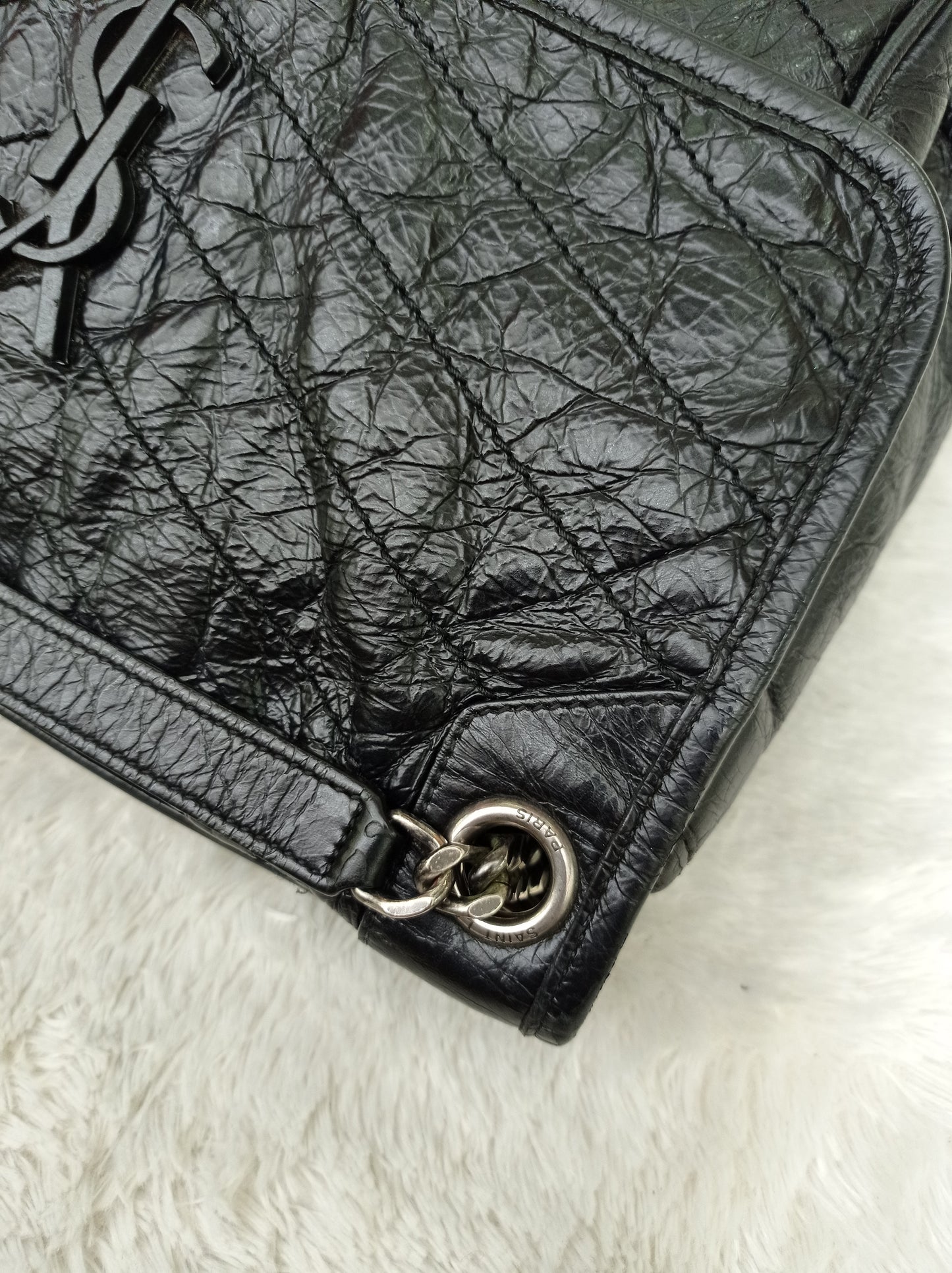 YsL Niki Medium Calfskin Black RHW 2018