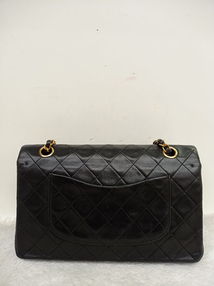 Chanel Medium Lamb Black Vintage GHW DF #2