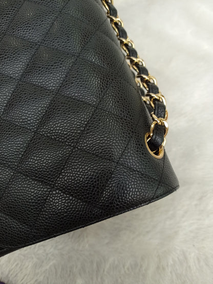 Chanel Jumbo Caviar Black GHW DF #17