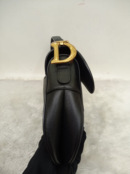Dior Saddle Medium Grained Black GHW 2021