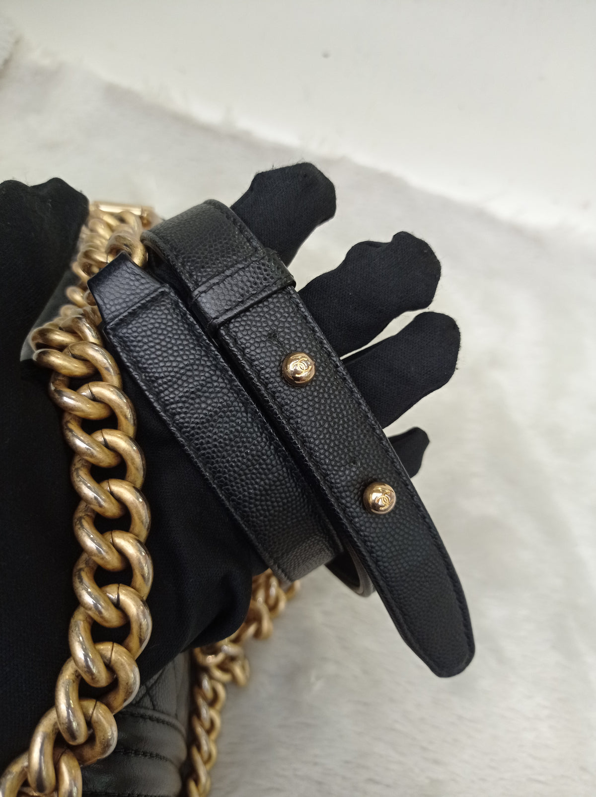 Chanel Boy 20 Caviar Black GHW #28