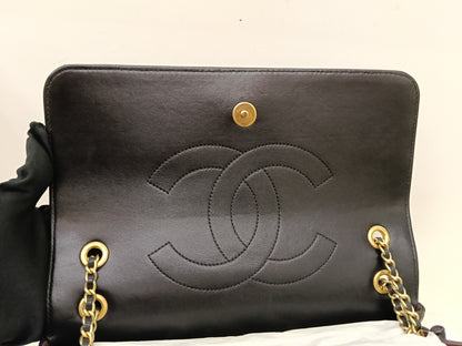 Chanel Jumbo Diagonal Flap Lamb Black GHW #21