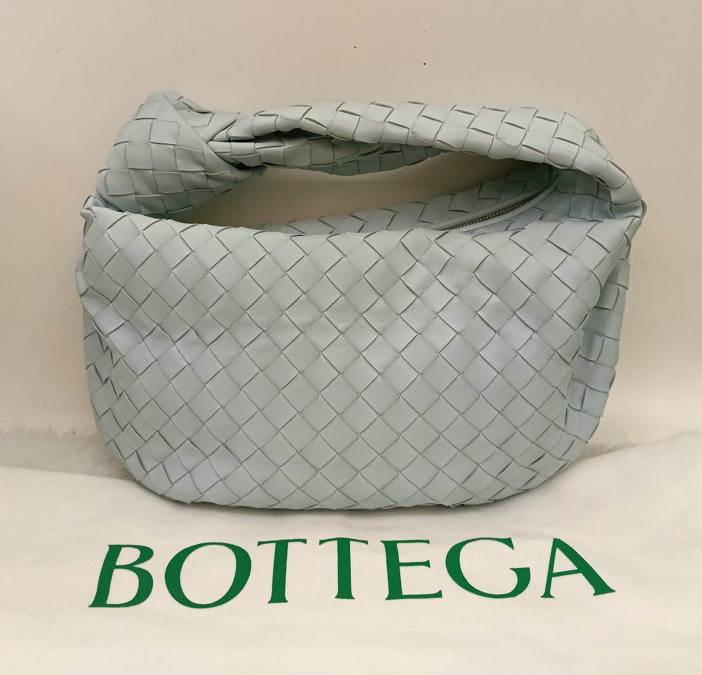 Bottega Veneta Teen Jodie Light Blue GHW