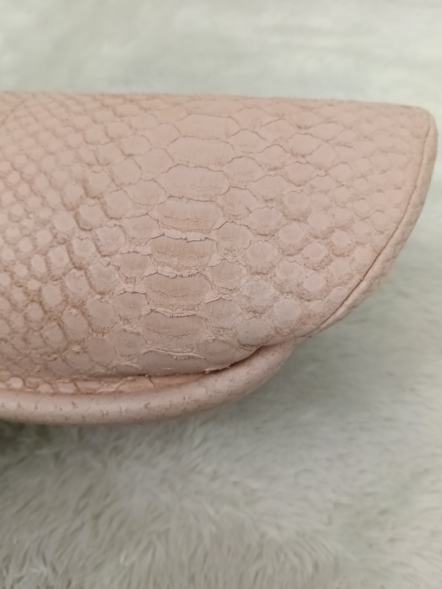 Chanel Timeless Clutch Python Pink Peach SHW #14