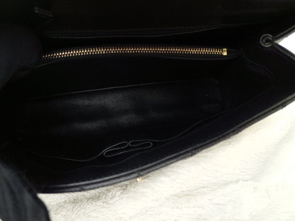 Chanel Coco Handle Medium Caviar Black Handle Lizard GHW #23