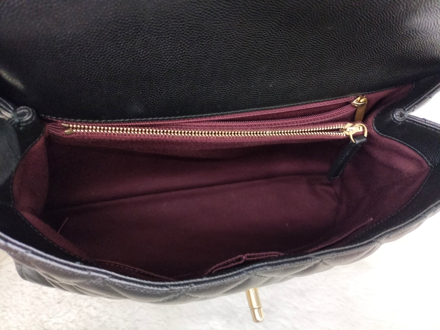 Chanel Coco Handle Large Caviar Black GHW #24