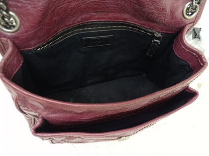 YsL Niki Medium Calfskin Burgundy RHW 2018