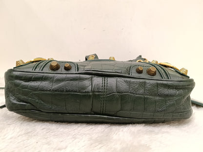 Balenciaga Neo Cagole Small Croco Green RGHW 2023