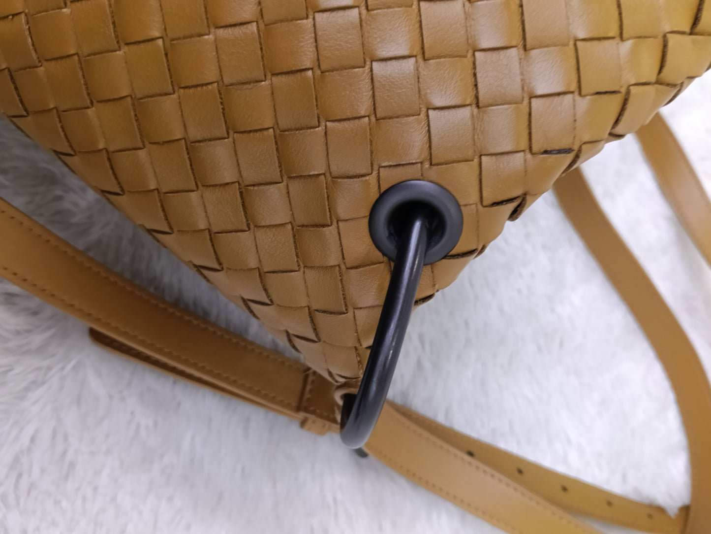 Bottega Veneta Nappa Intrecciato Flap Crossbody Camel RHW