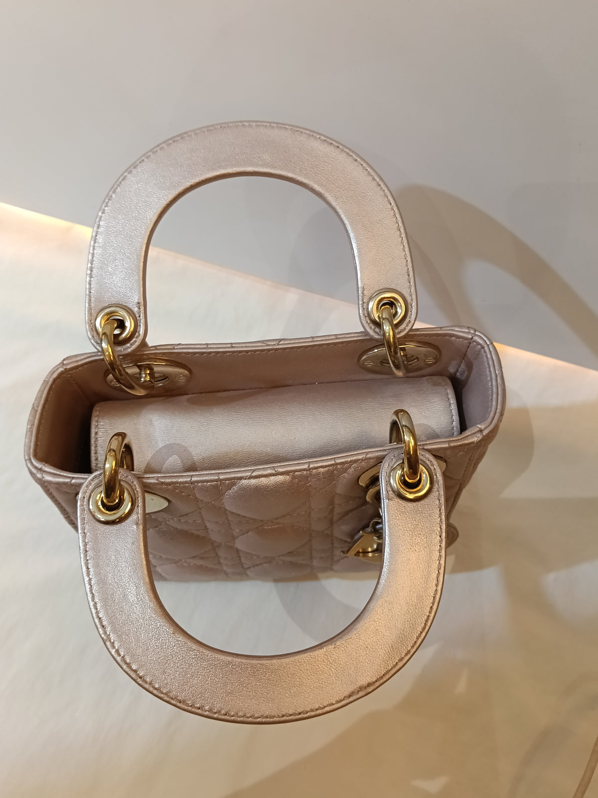 Lady Dior Mini Iridescent Lotus GHW 2017