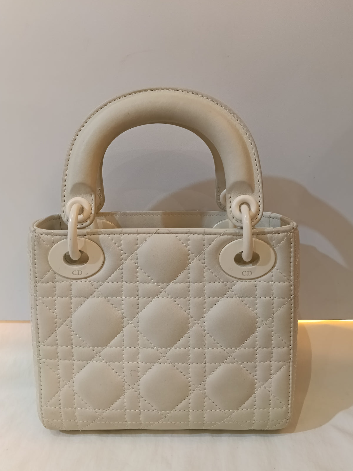 Lady Dior Mini Cannage Ultra Matte White 2020