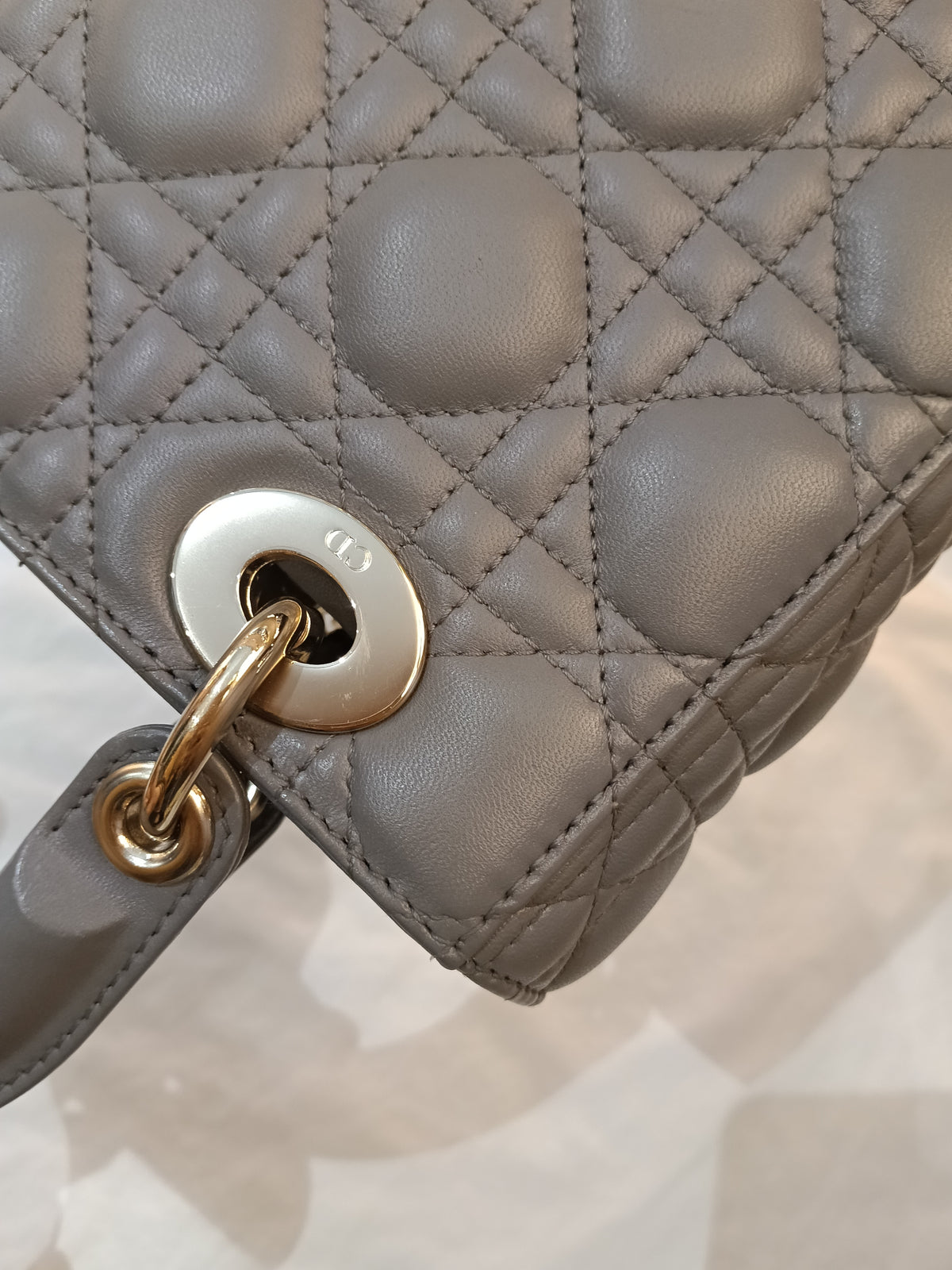 Lady Dior Small Lamb Grey GHW 2019
