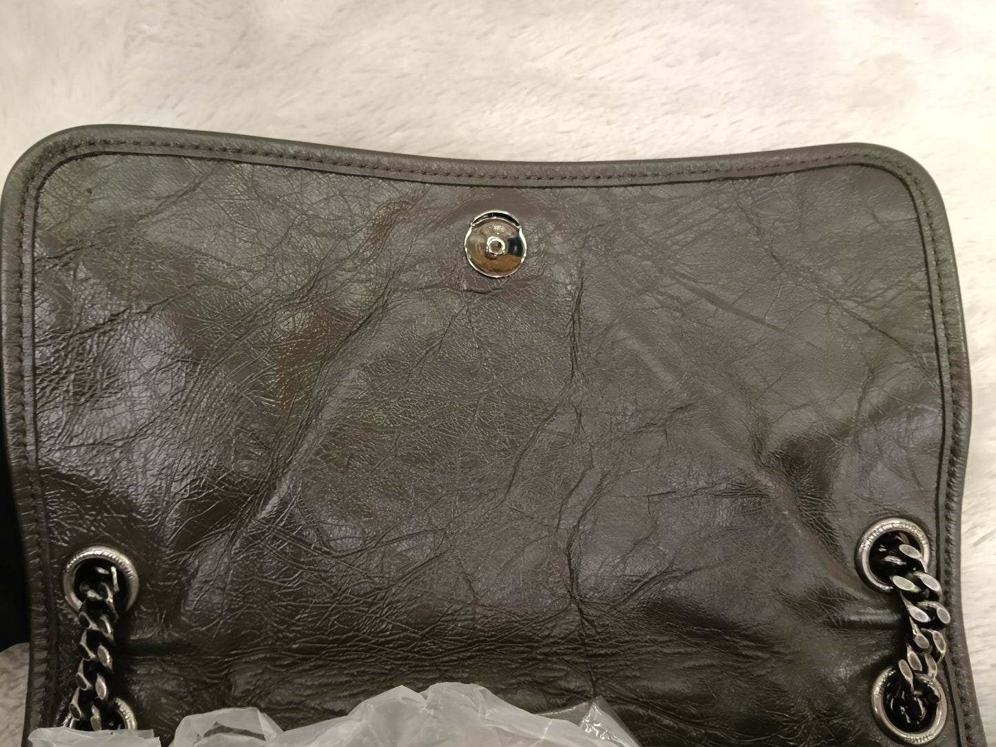 YsL Niki Medium Calfskin Grey RHW 2020