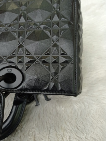 Dior Lady D'Joy Medium Cannage Diamond All Black 2022