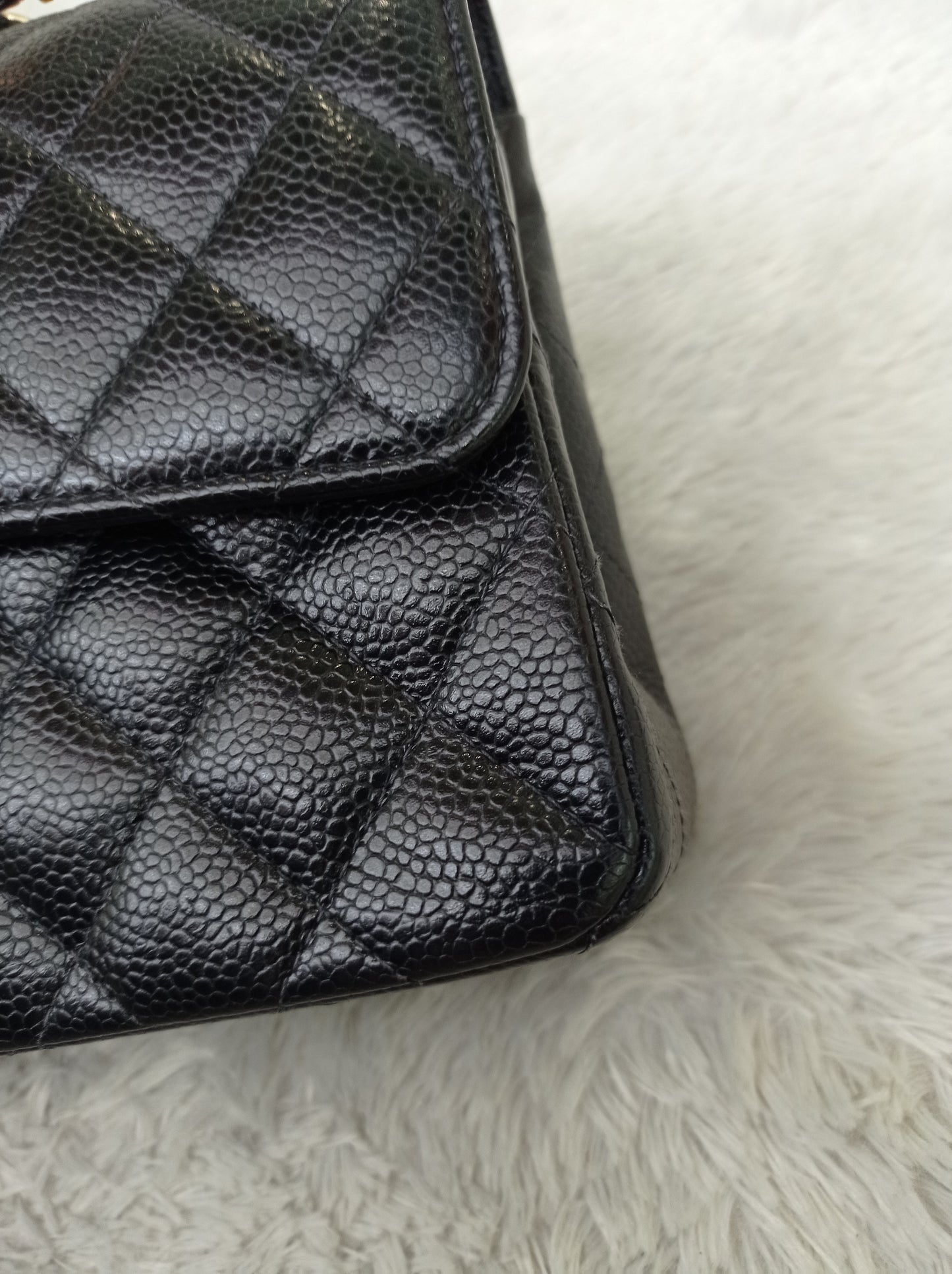 Chanel Small Caviar Black GHW DF #9