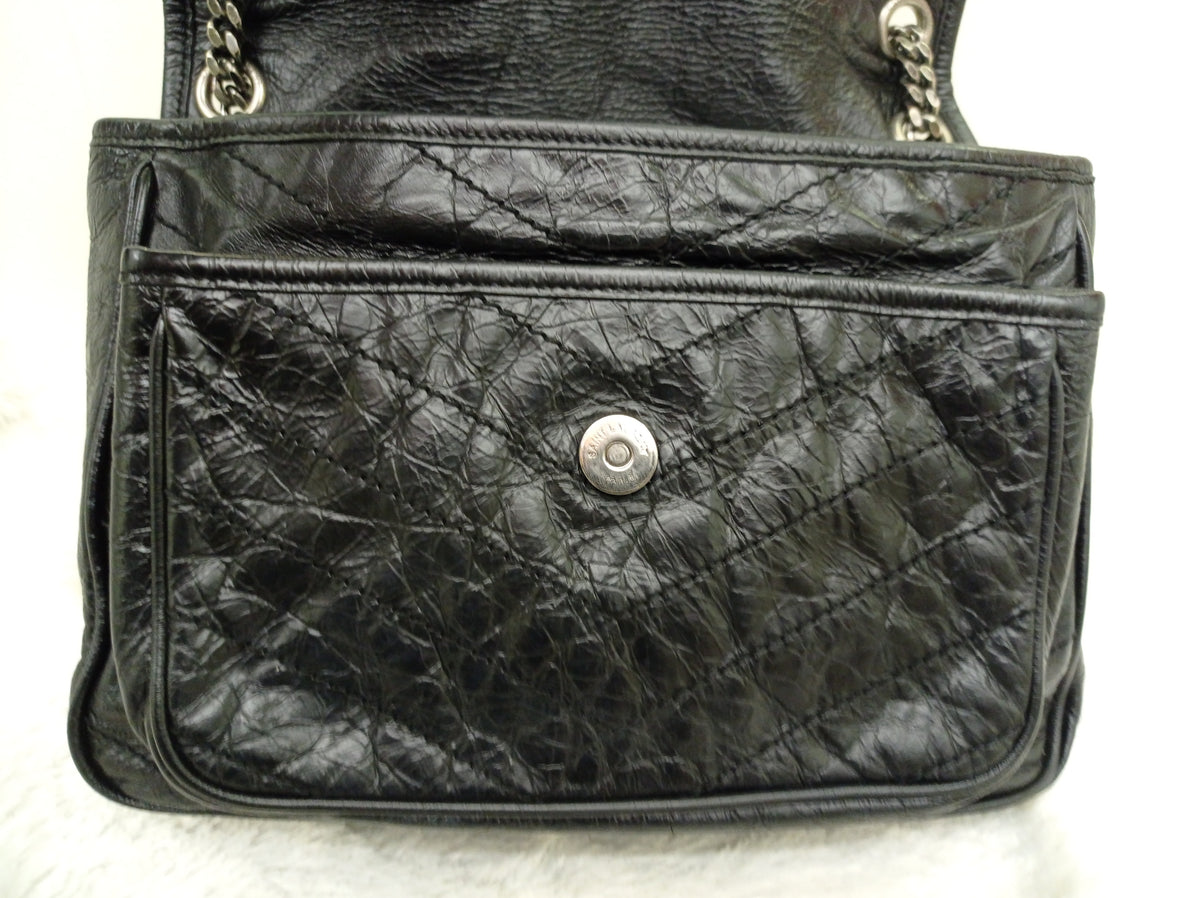 YsL Niki Medium Calfskin Black RHW 2018