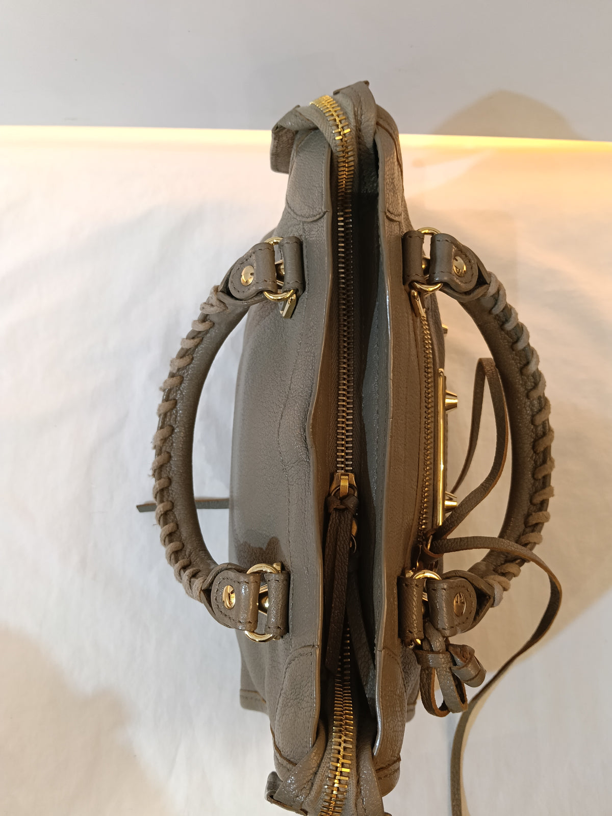 Balenciaga Mini City Edge Mink Grey GHW 2018