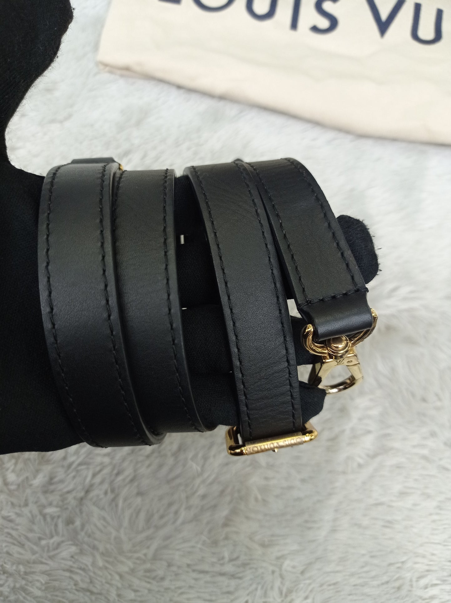 LV On My Side MM Monogram Grained Noir Brown 2019