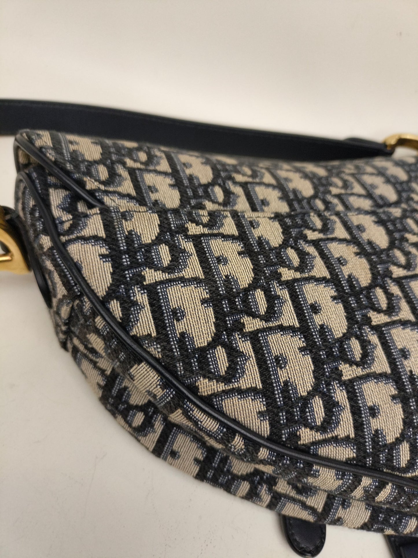 Dior Saddle Medium Oblique Navy GHW 2018