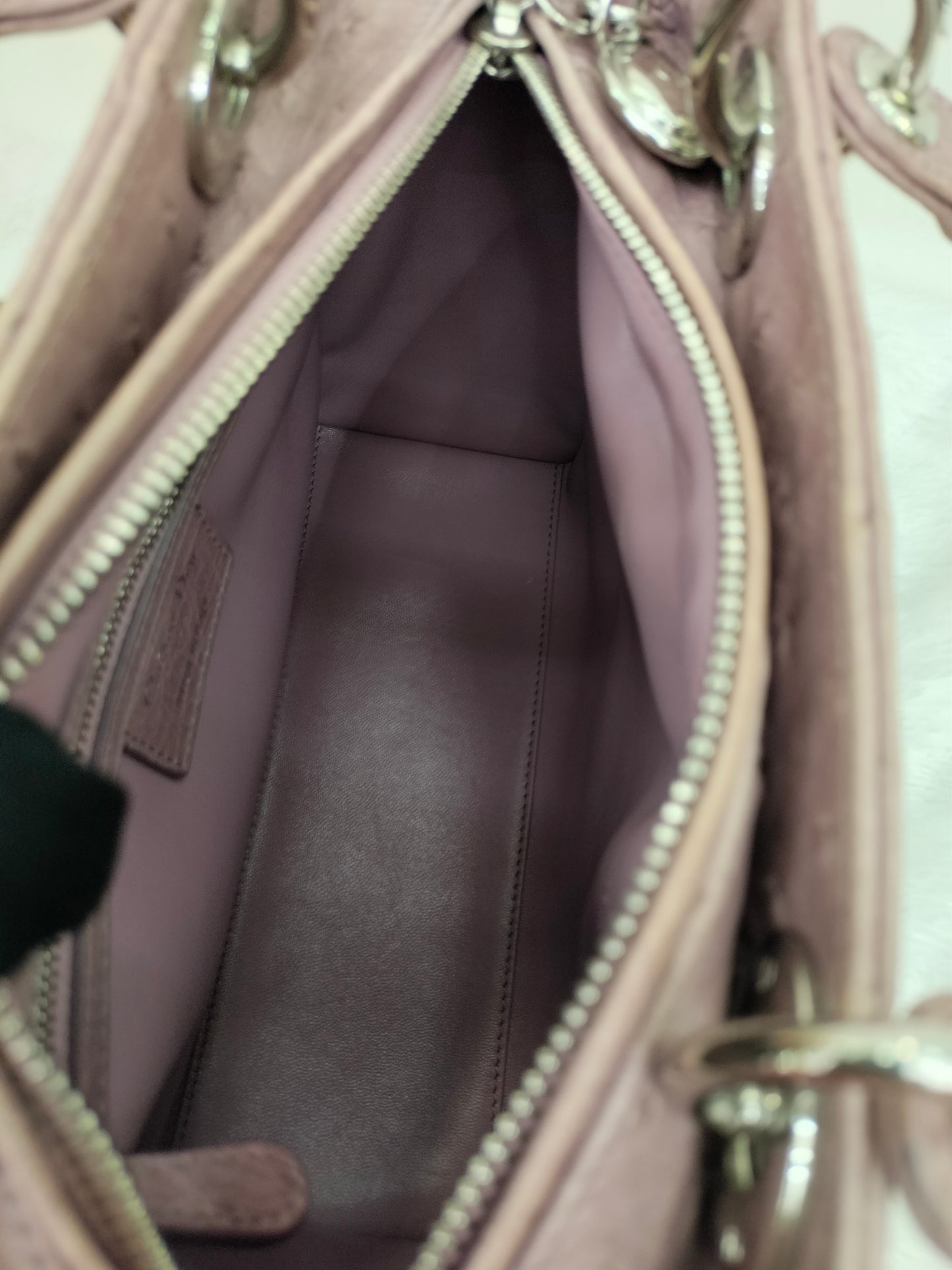 Lady Dior Medium Ostrich Blush Pink SHW 2013