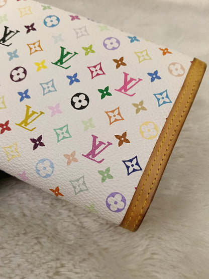 LV Porte Tresor International Wallet Monogram Multicolour White