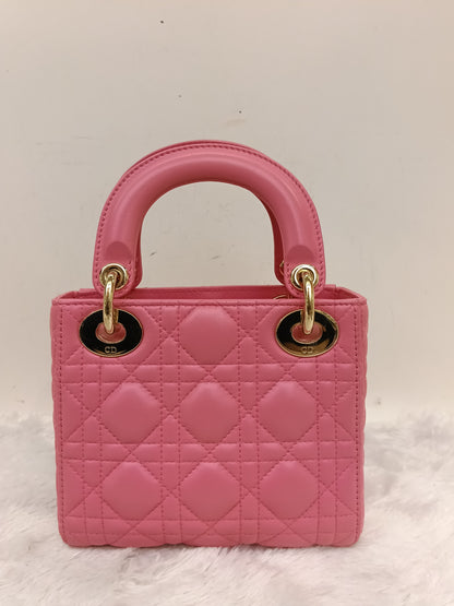 Lady Dior Mini Lamb Fuchsia GHW 2018