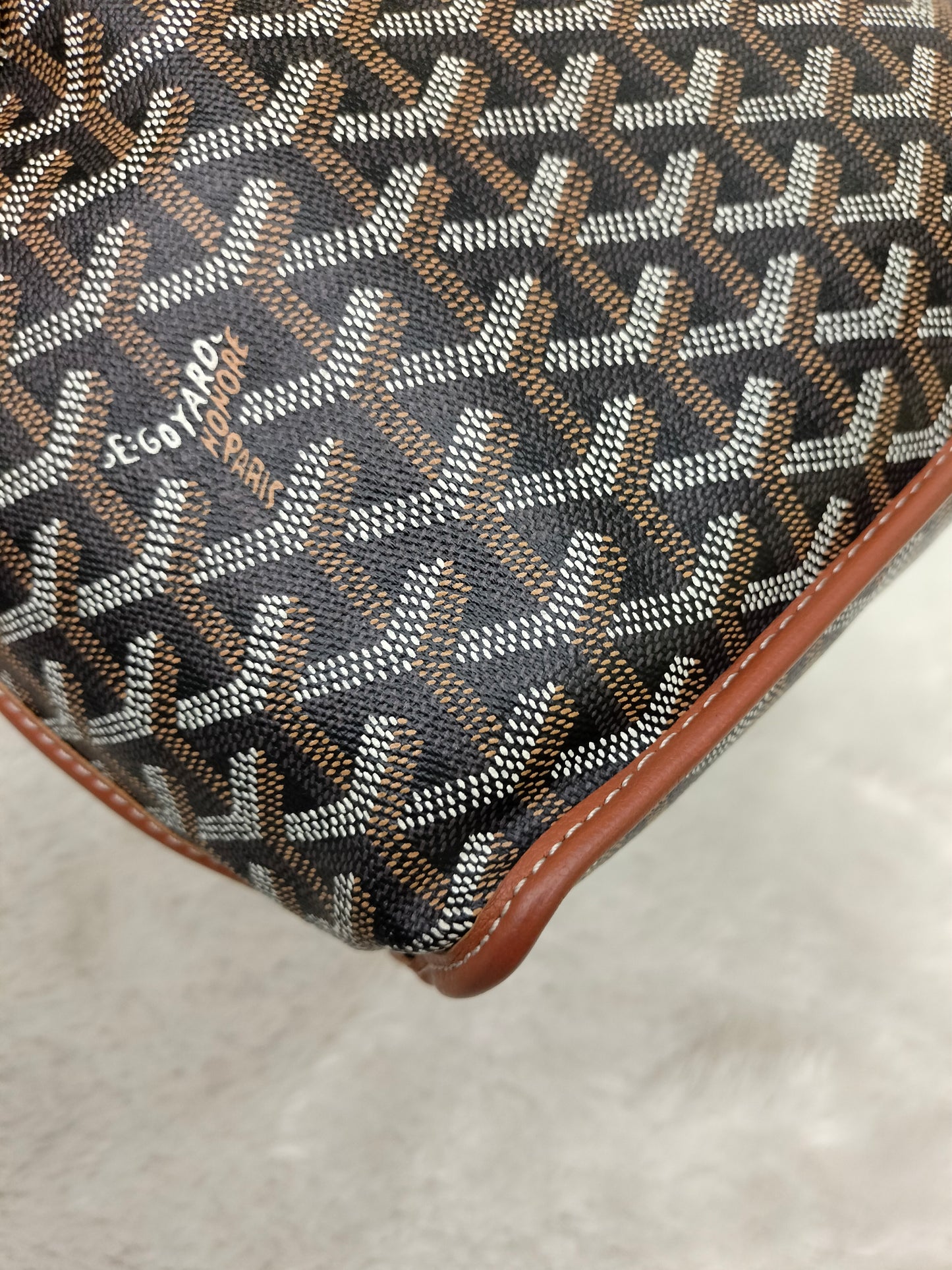 Goyard Anjou Mini Black Tan