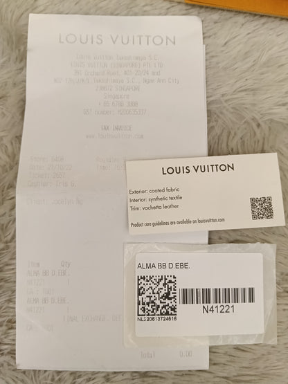 LV Alma BB Damier 2022 (CHIP)