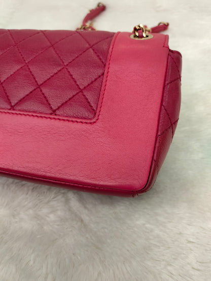 Chanel Mademoiselle Flap Calfskin Dark Pink/Pink GHW #23
