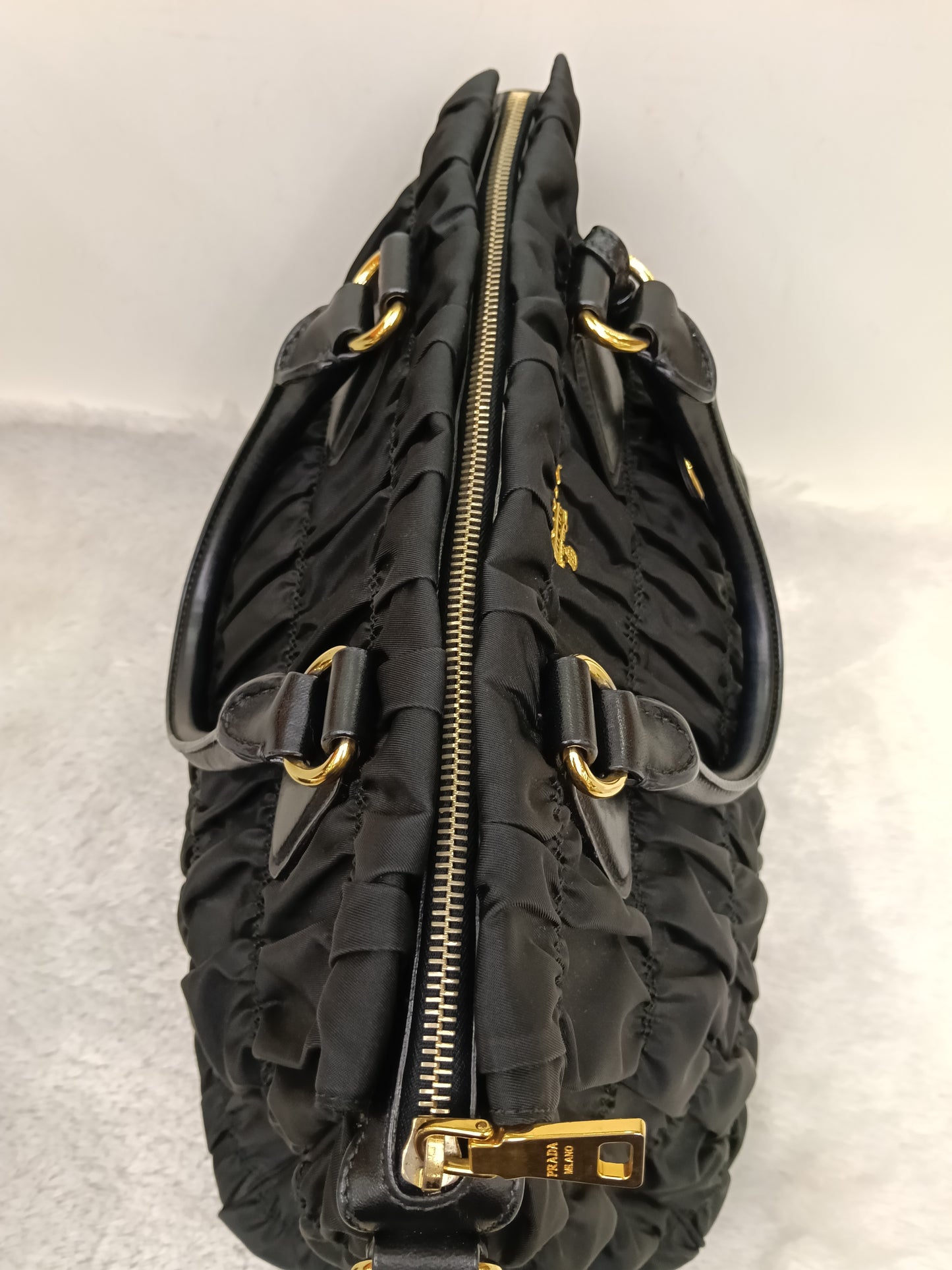 Prada Tessuto Gauffre Nylon Nero GHW