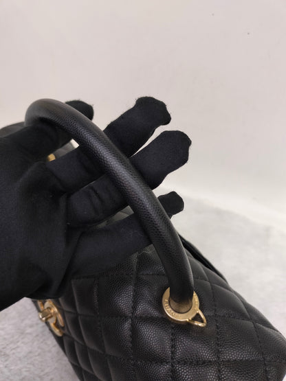 Chanel Coco Handle Large Caviar Black GHW #24