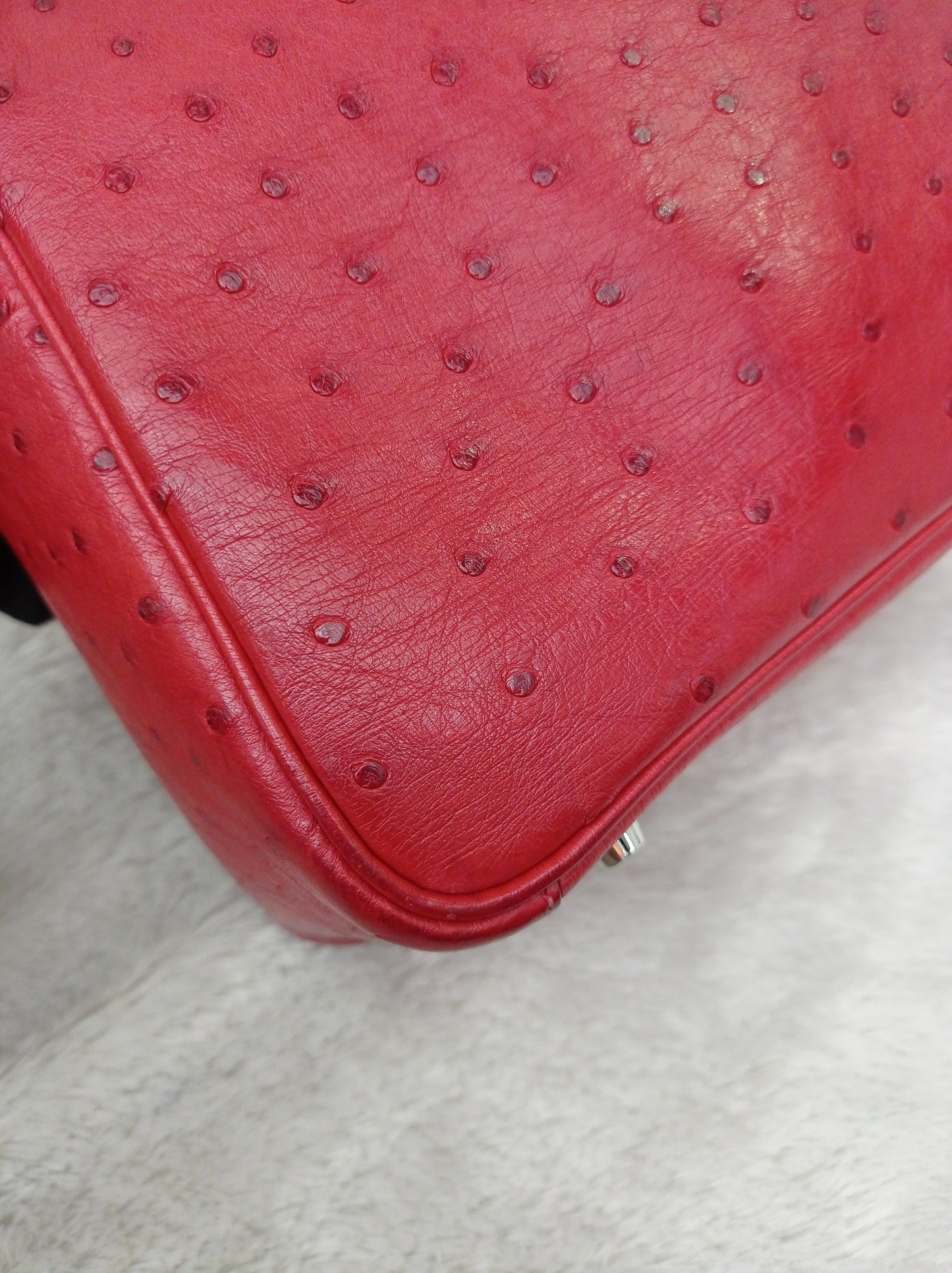 Lindy 26 Ostrich Rouge De Coeur PHW #X