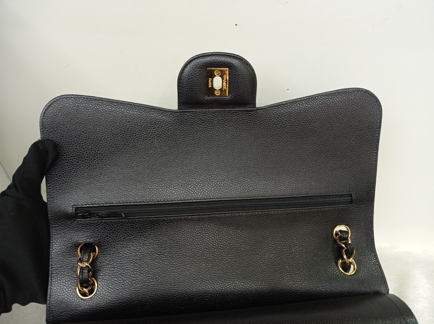 Chanel Jumbo Caviar Black GHW DF #17