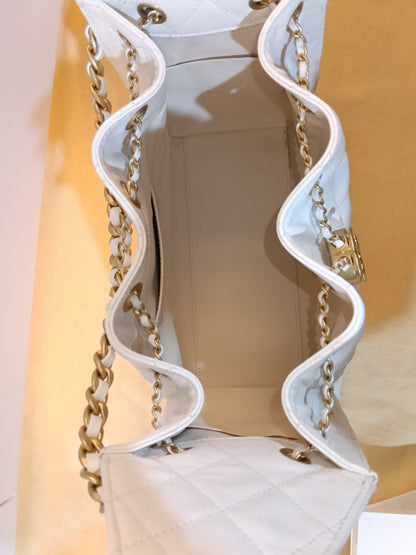 Chanel C25 Small Caviar White GHW 2025 (CHIP)