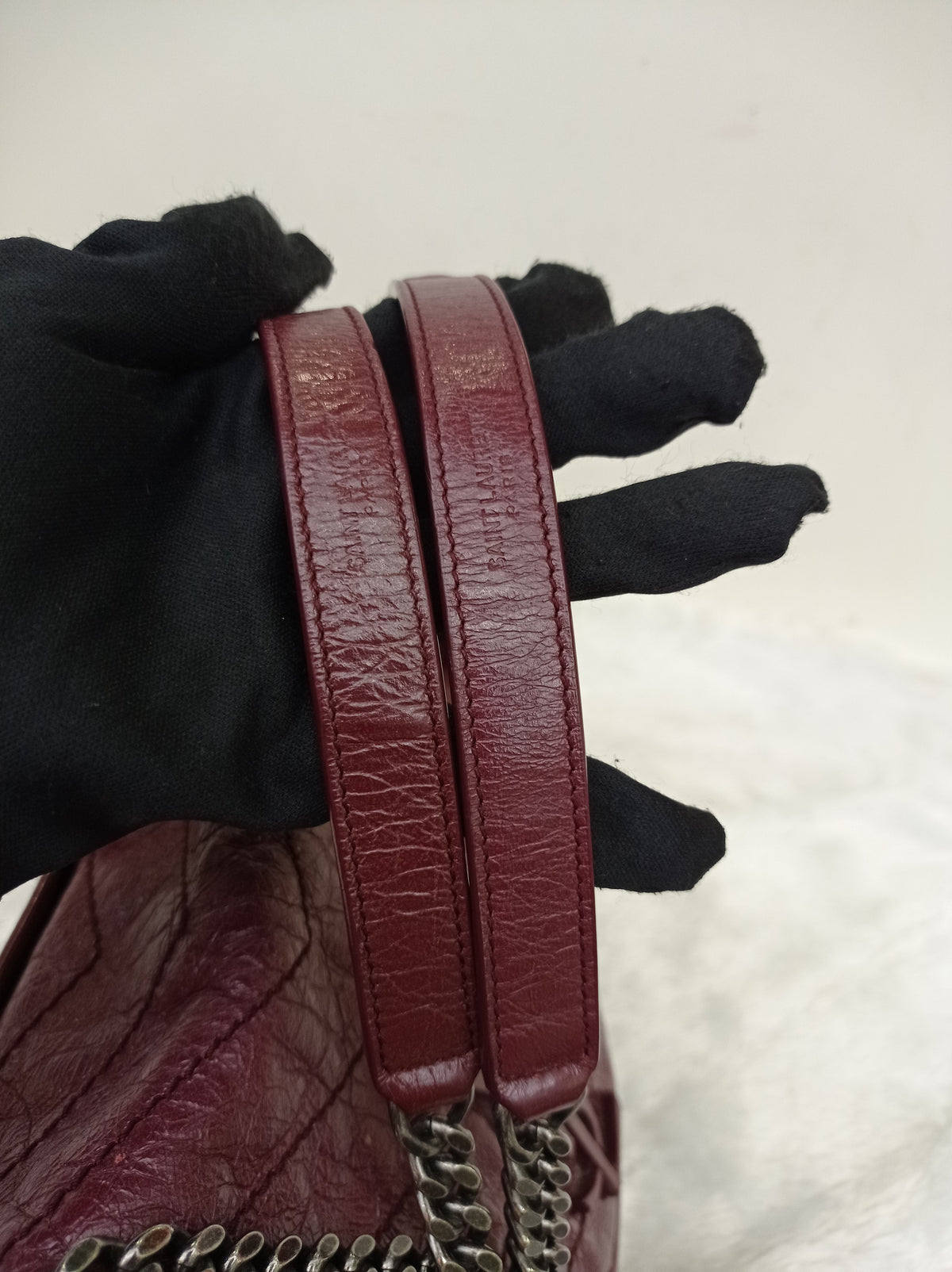 YsL Niki Medium Calfskin Burgundy RHW 2018