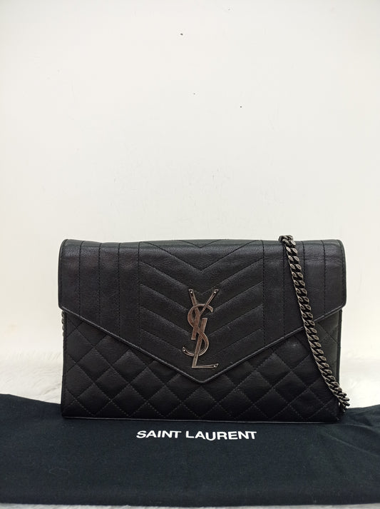 YsL WOC 22 Monogram Calfskin Black RHW 2016
