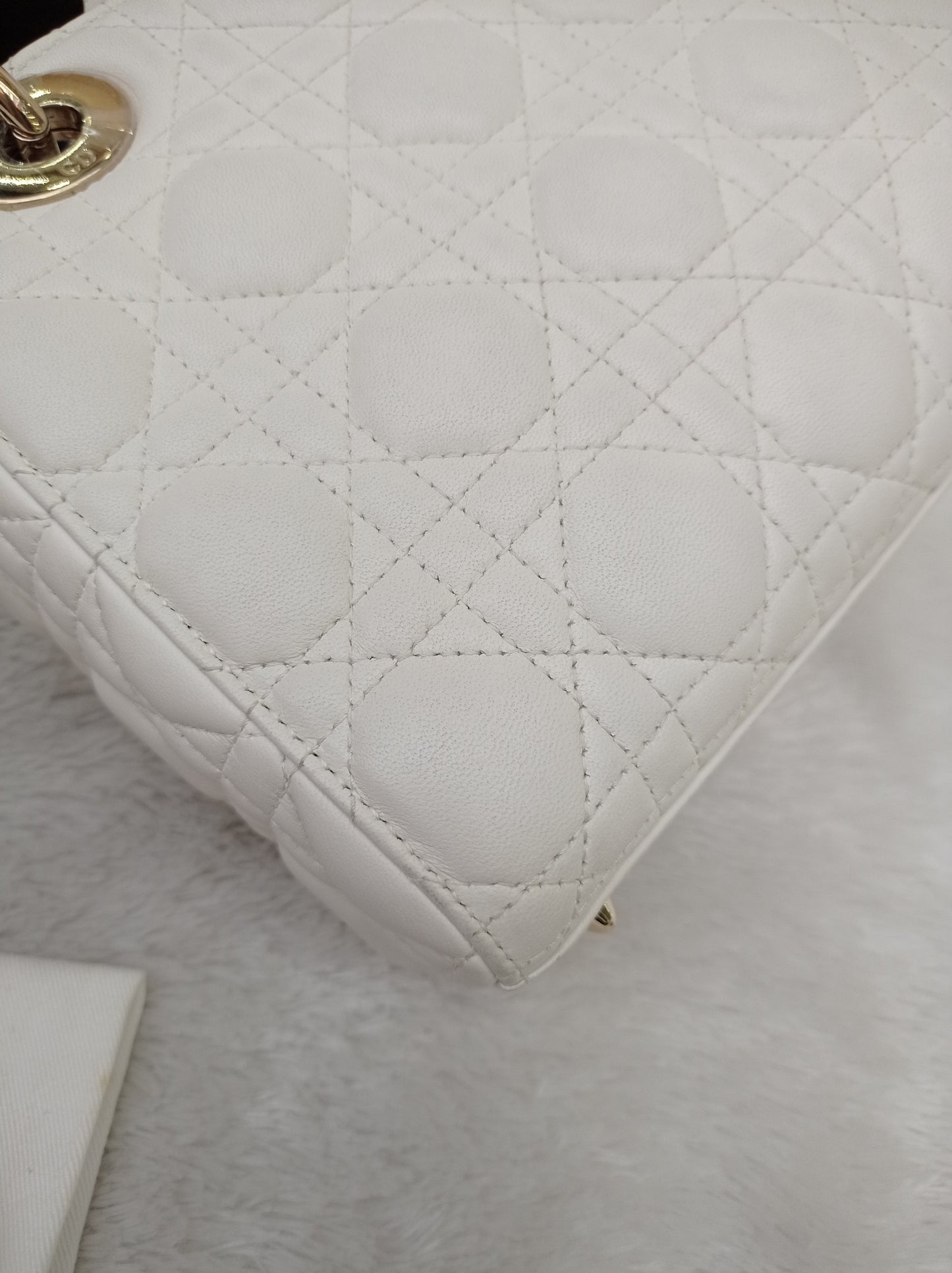 Lady Dior Small Lamb White LGHW 2019